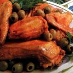 ali di pollo alle olive