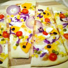Pizza vegetariana con farina tipo1