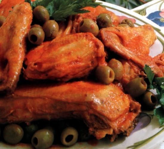 ali di pollo alle olive