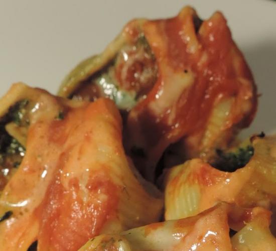 Lumaconi ricotta e spinaci gratinati al forno
