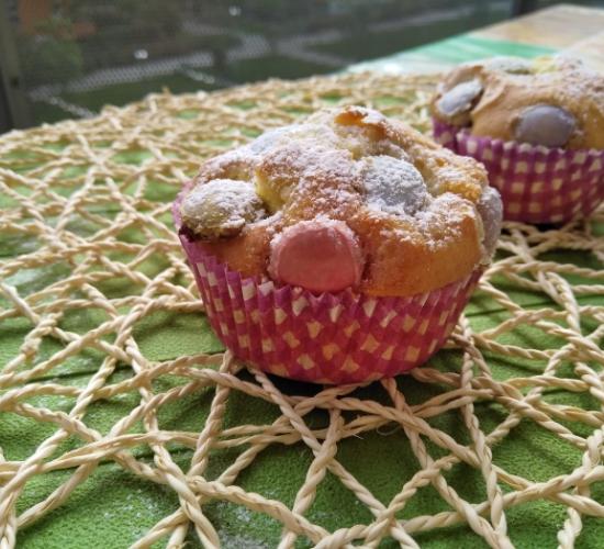 muffin con gli smarties, la merenda dei campioni