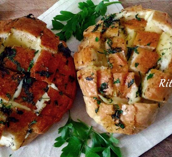 Pane all’aglio e formaggio ( ricetta di recupero)