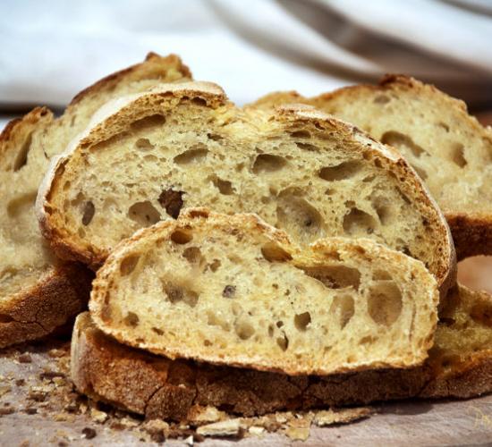 pane senza impasto con farina di tridordeum